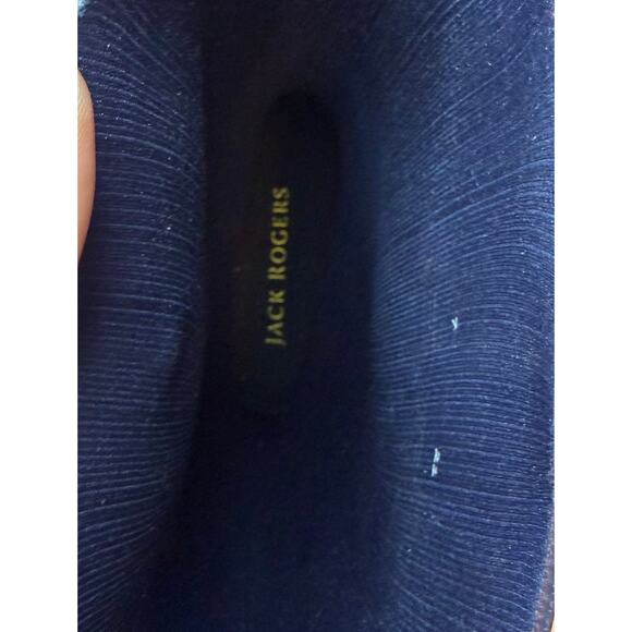 Jack Rogers Women’s 7 Waterproof Rain Boots Blue Tall Shaft Bow Accent Excellent - Picture 7 of 10